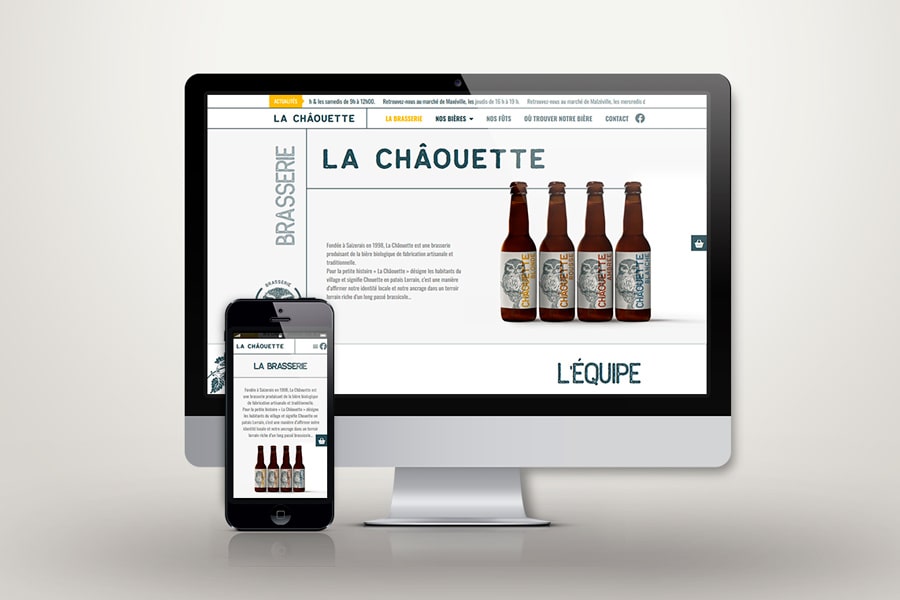 Léa Candat _ Graphiste - Webdesigner _ Nancy - Maxéville - Lorraine - Projets _ Web _ Création de site internet _ Brasserie _ La Châouette _ Lorraine